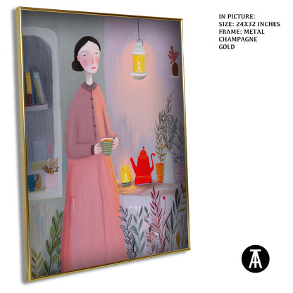 Artwork in Metal Champagne Gold Frame