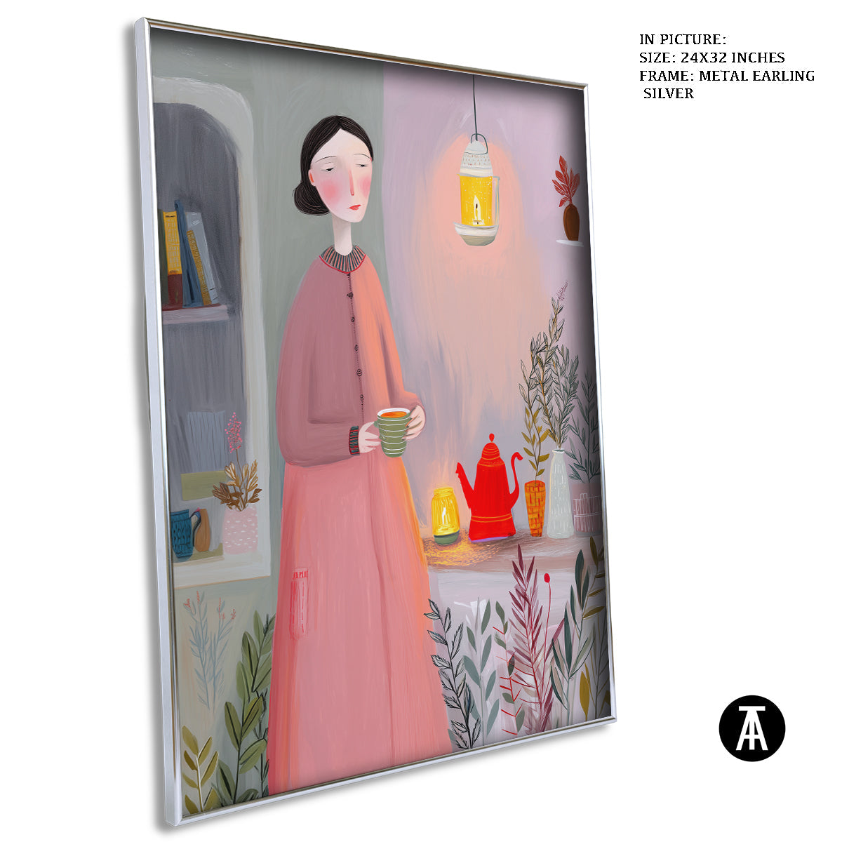 Artwork in Metal Earling Silver Frame