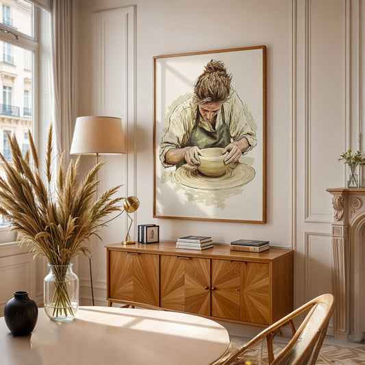 Minimalist Painting in a Lifestyle Setting