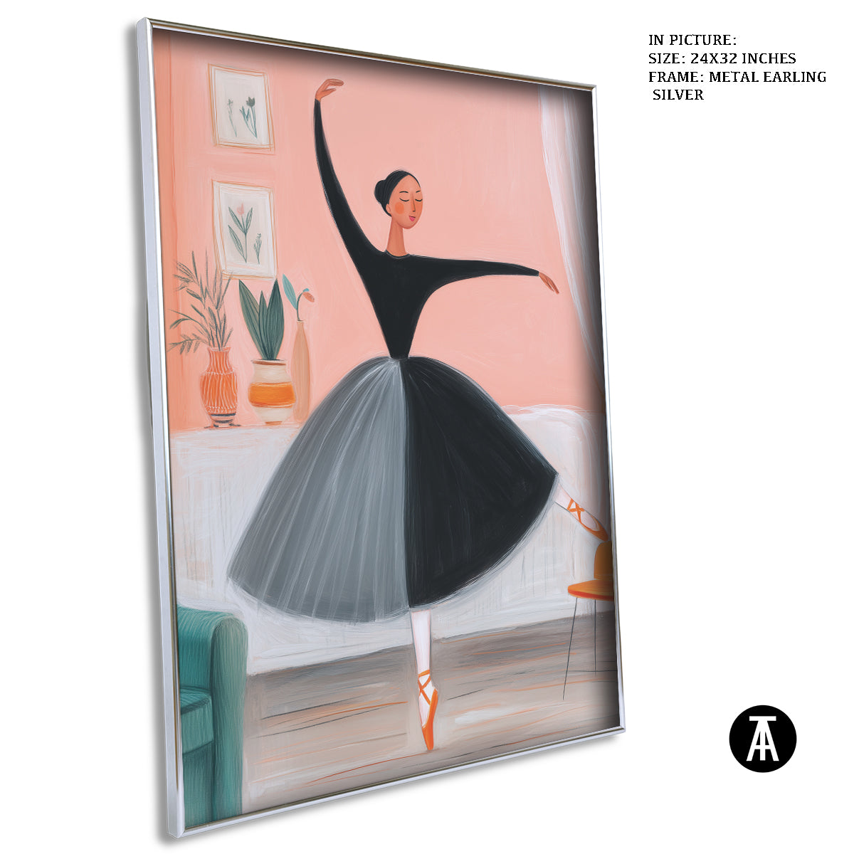 Artwork in Metal Earling Silver Frame