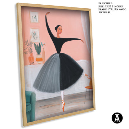 Artwork in Natural Wood Frame