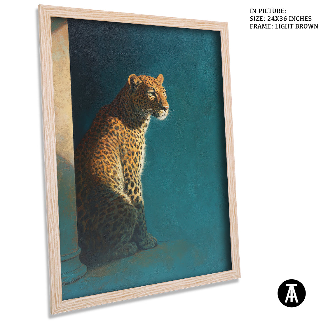Sample Artwork in Light Brown Frame