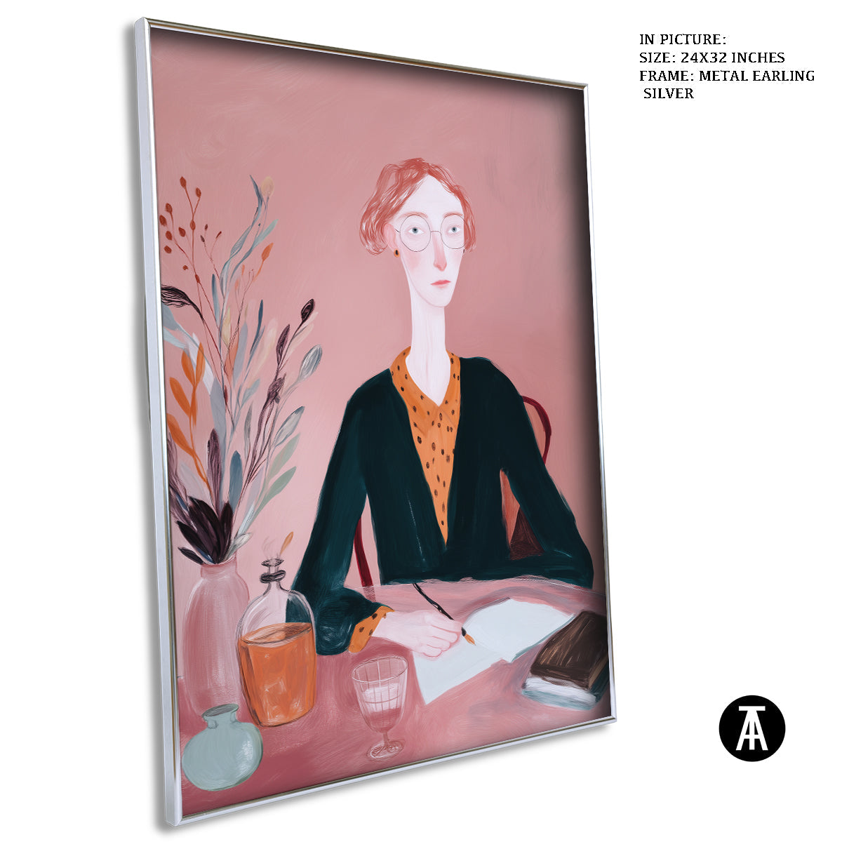 Artwork in Metal Earling Silver Frame