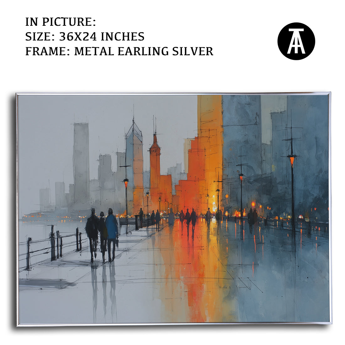 Artwork in Metal Earling Silver Frame
