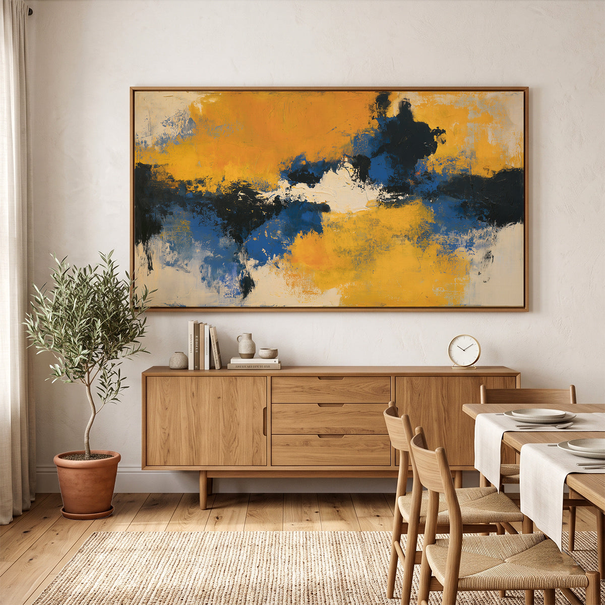 Abstract Painting in a Lifestyle Setting