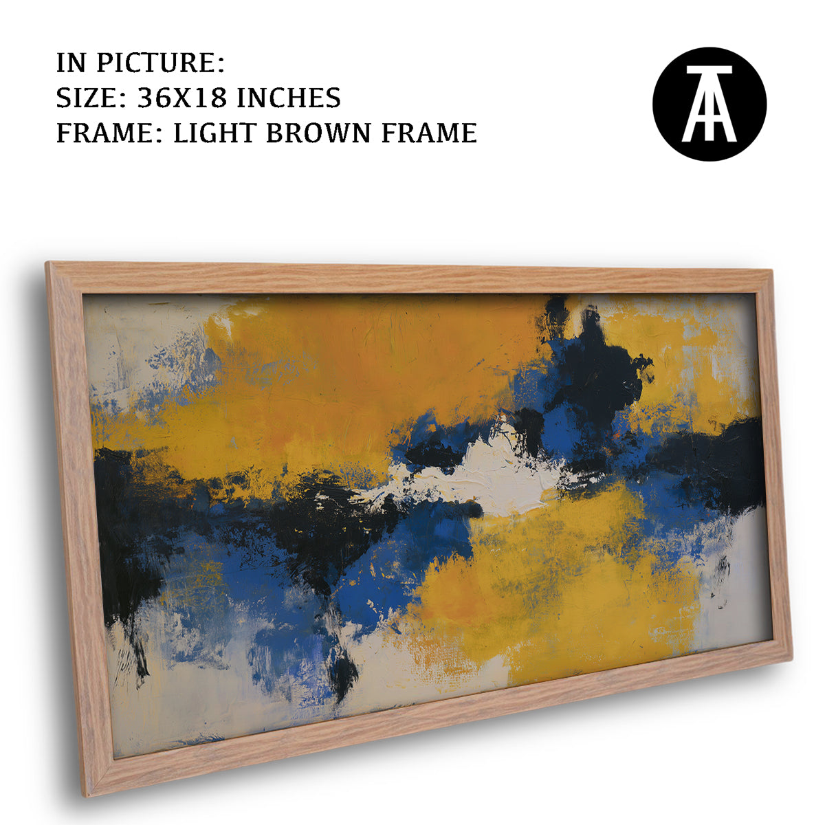 Artwork in Light Brown Frame