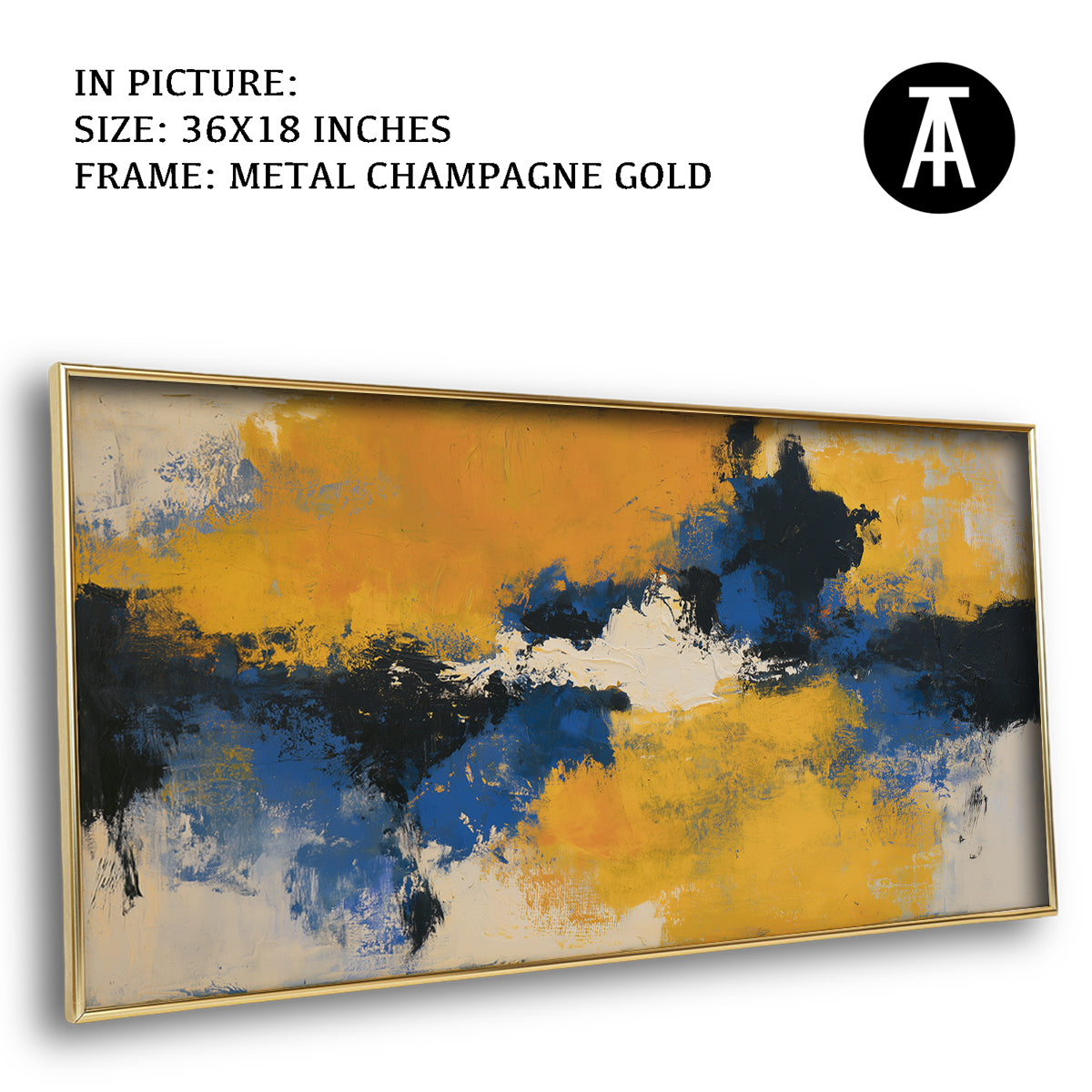 Artwork in Metal Champagne Gold Frame