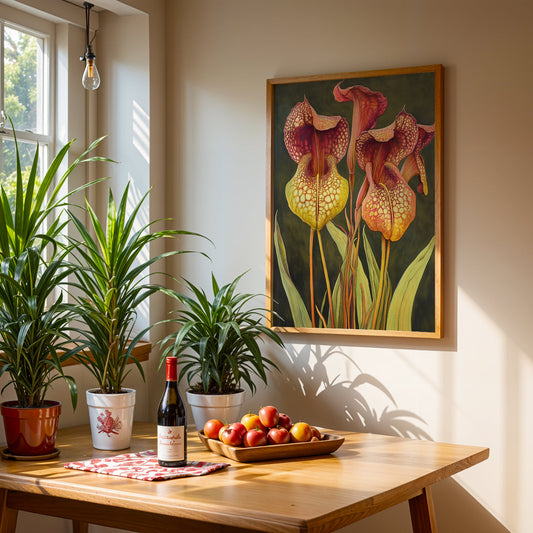 Floral Artwork in a Lifestyle Setting