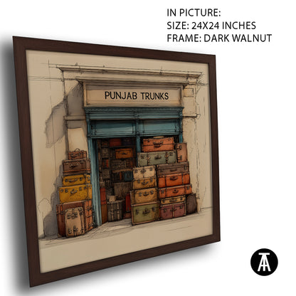 Artwork in Dark Walnut Frame