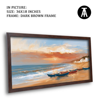 Artwork in Dark Brown Frame