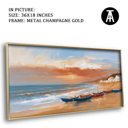 Artwork in Metal Champagne Gold Frame