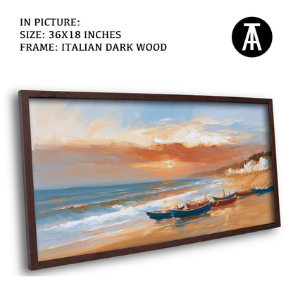Artwork in Dark Wood Frame