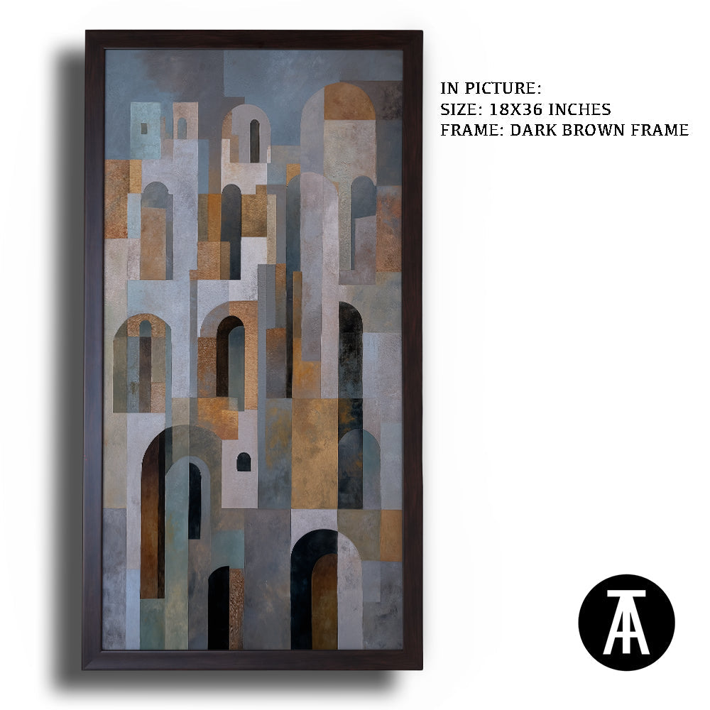 Artwork in Dark Brown Frame