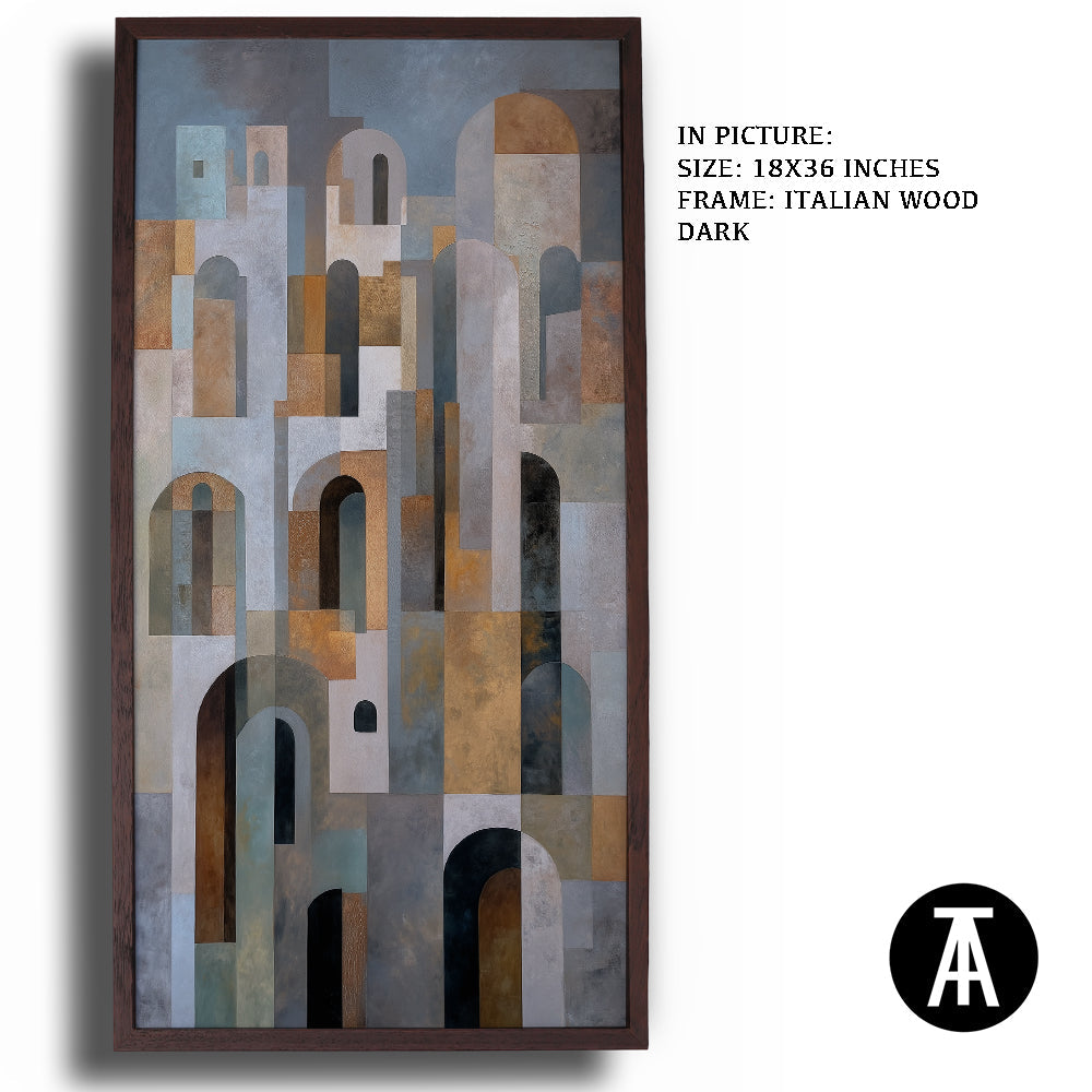 Artwork in Dark Wood Frame