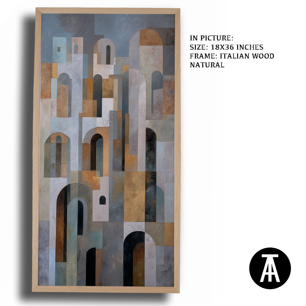 Artwork in Natural Wood Frame