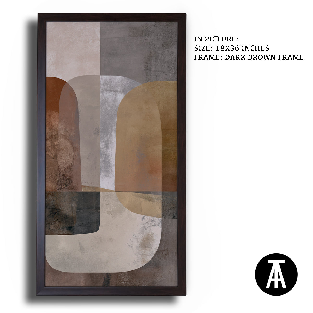 Artwork in Metal Champagne Gold Frame