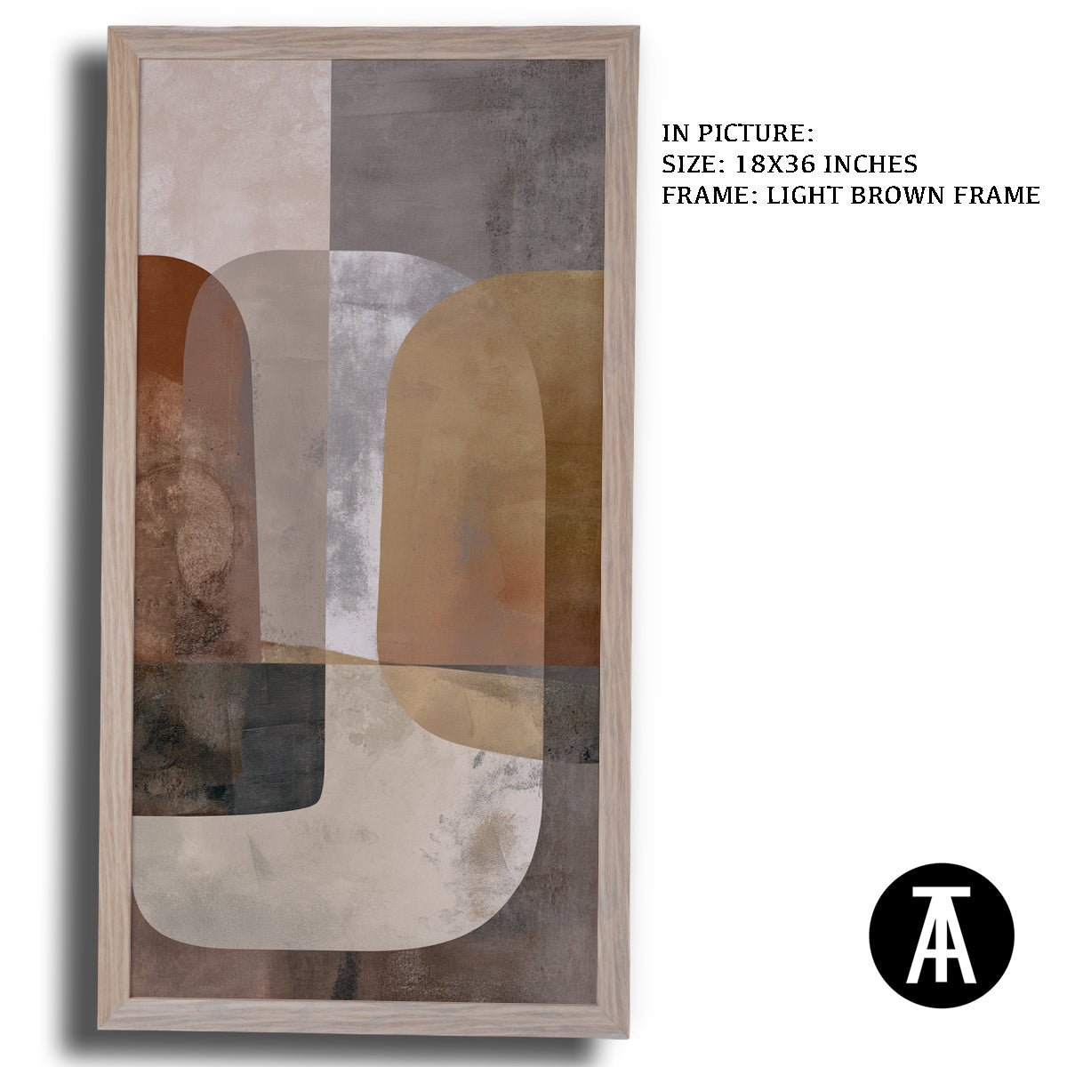 Artwork in Dark Brown Frame