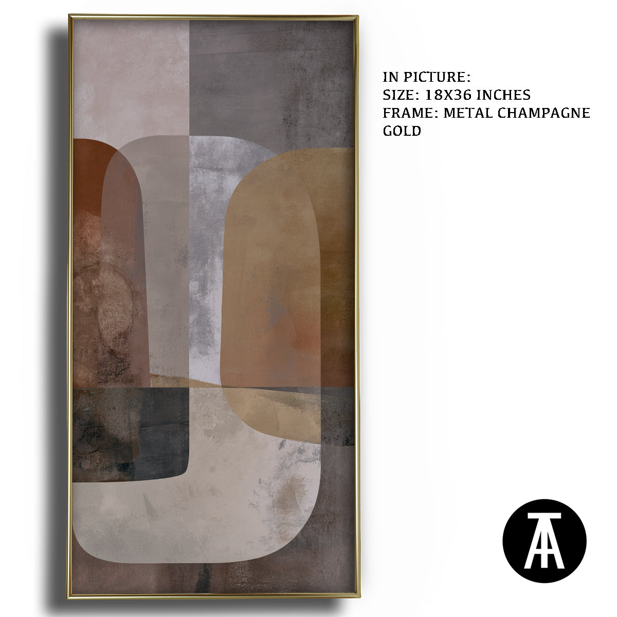 Artwork in Light Brown Frame