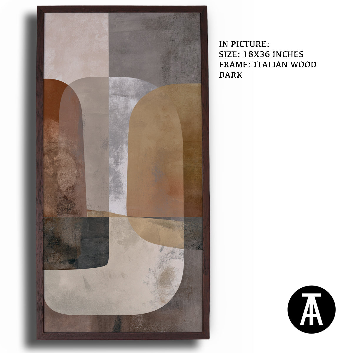 Artwork in Natural Wood Frame