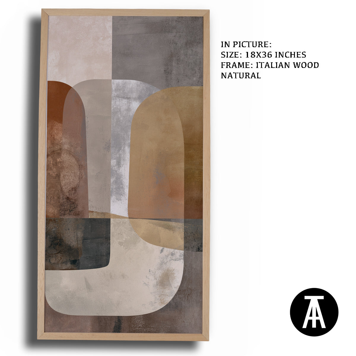 Artwork in Dark Wood Frame