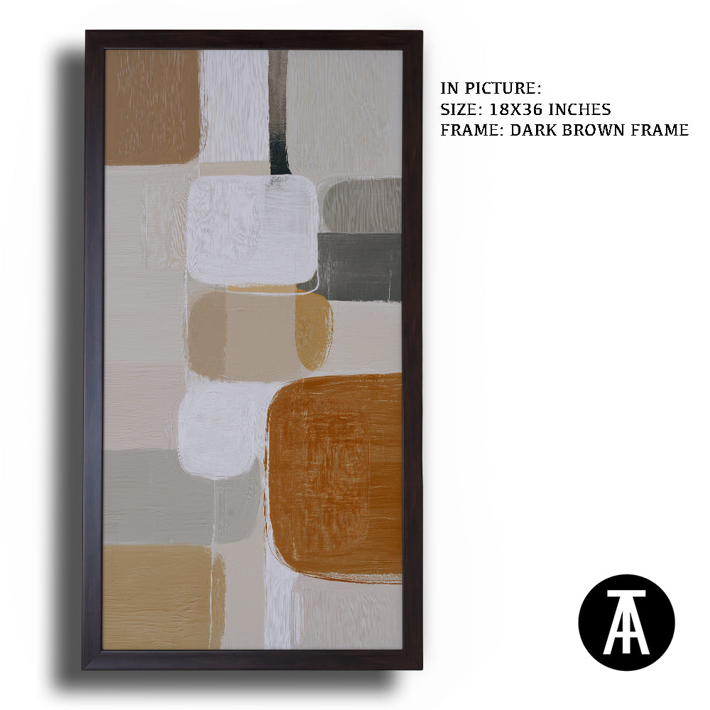 Artwork in Dark Brown Frame