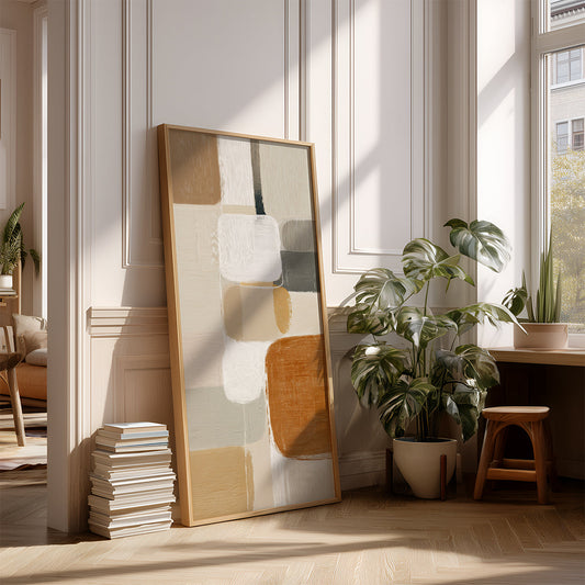 Panoramic Indian Painting in a Lifestyle Setting