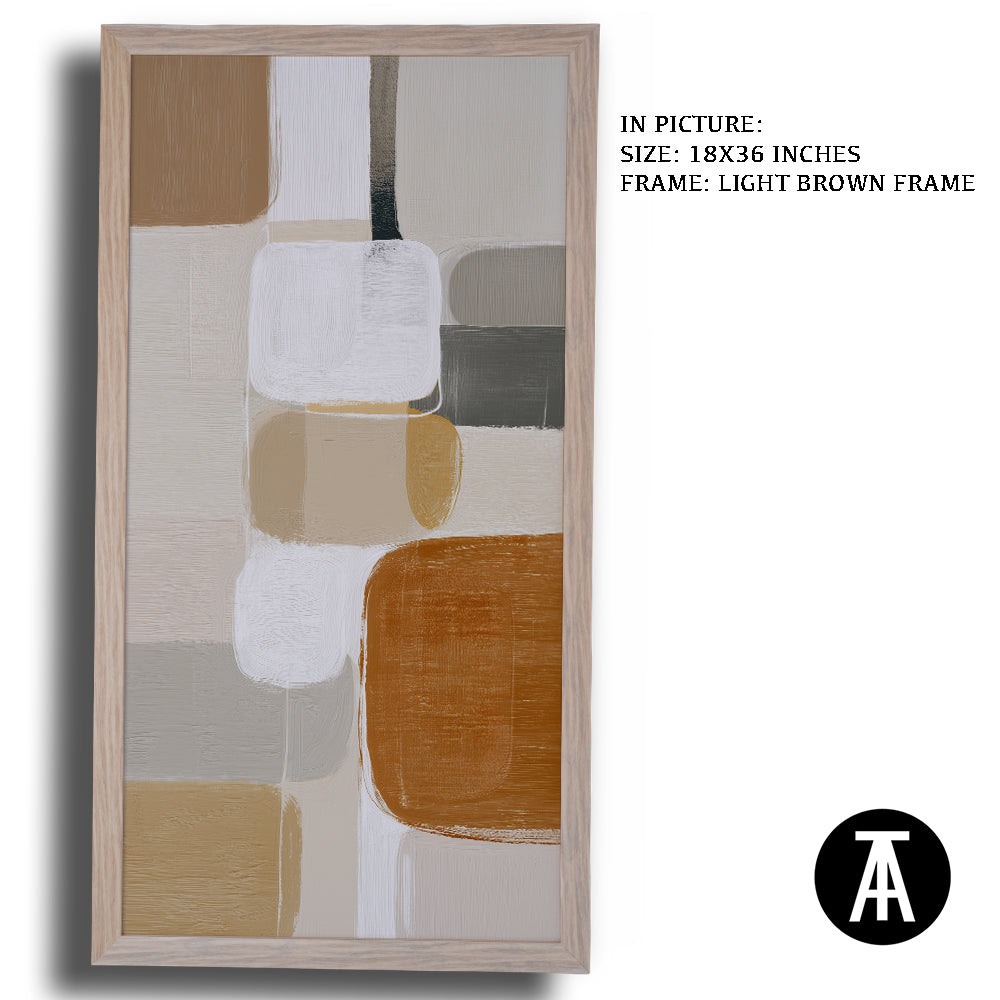 Artwork in Light Brown Frame