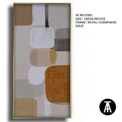 Artwork in Metal Champagne Gold Frame