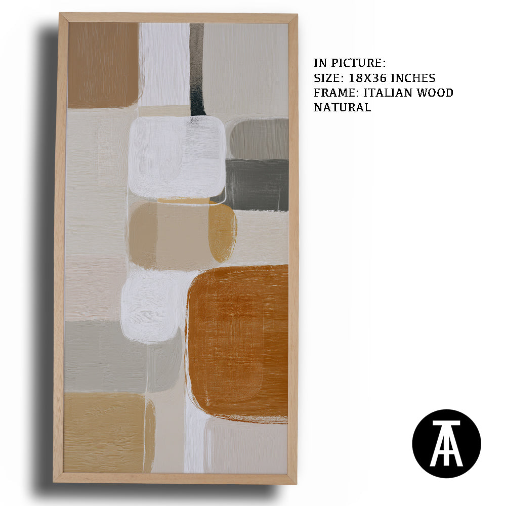 Artwork in Natural Wood Frame