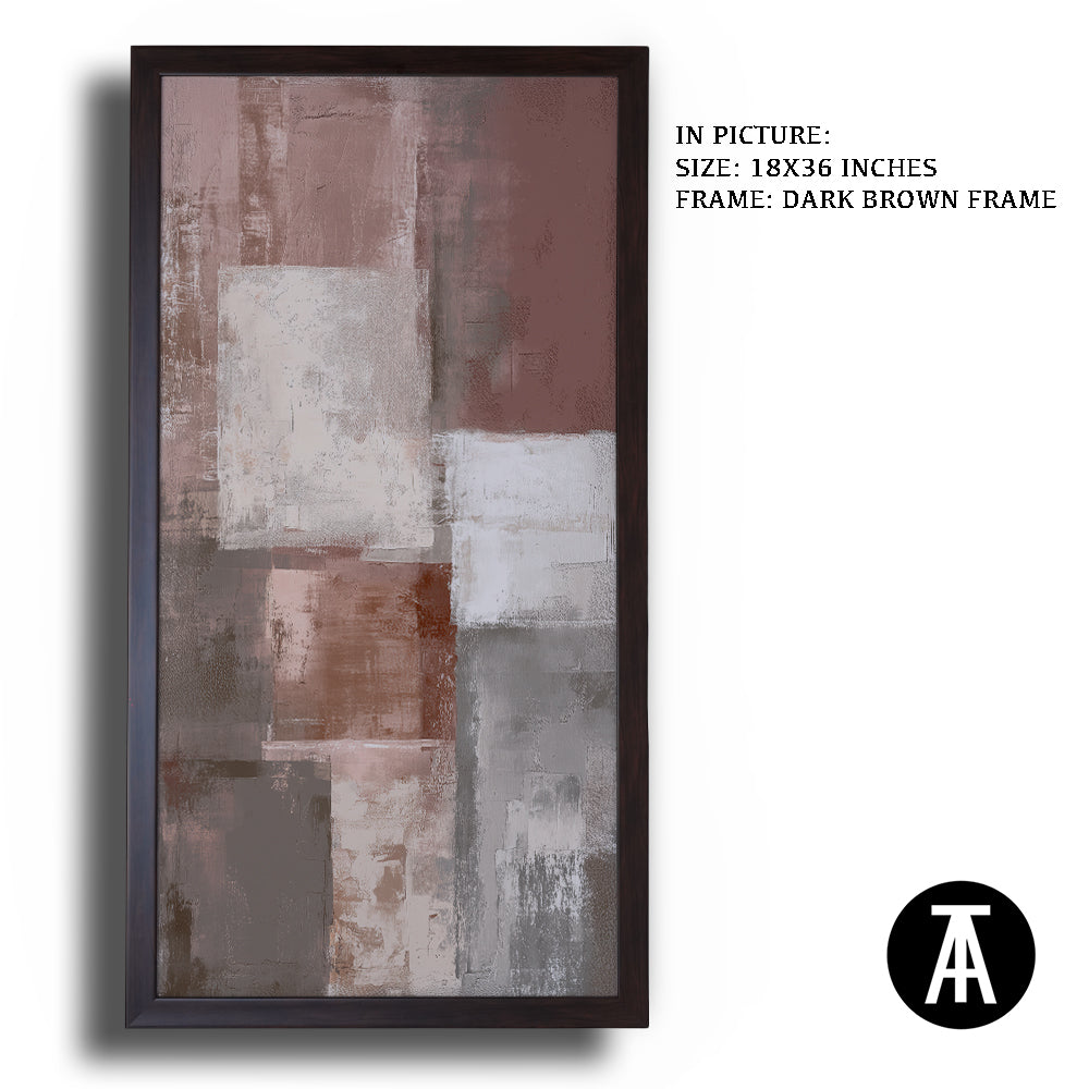 Artwork in Dark Brown Frame