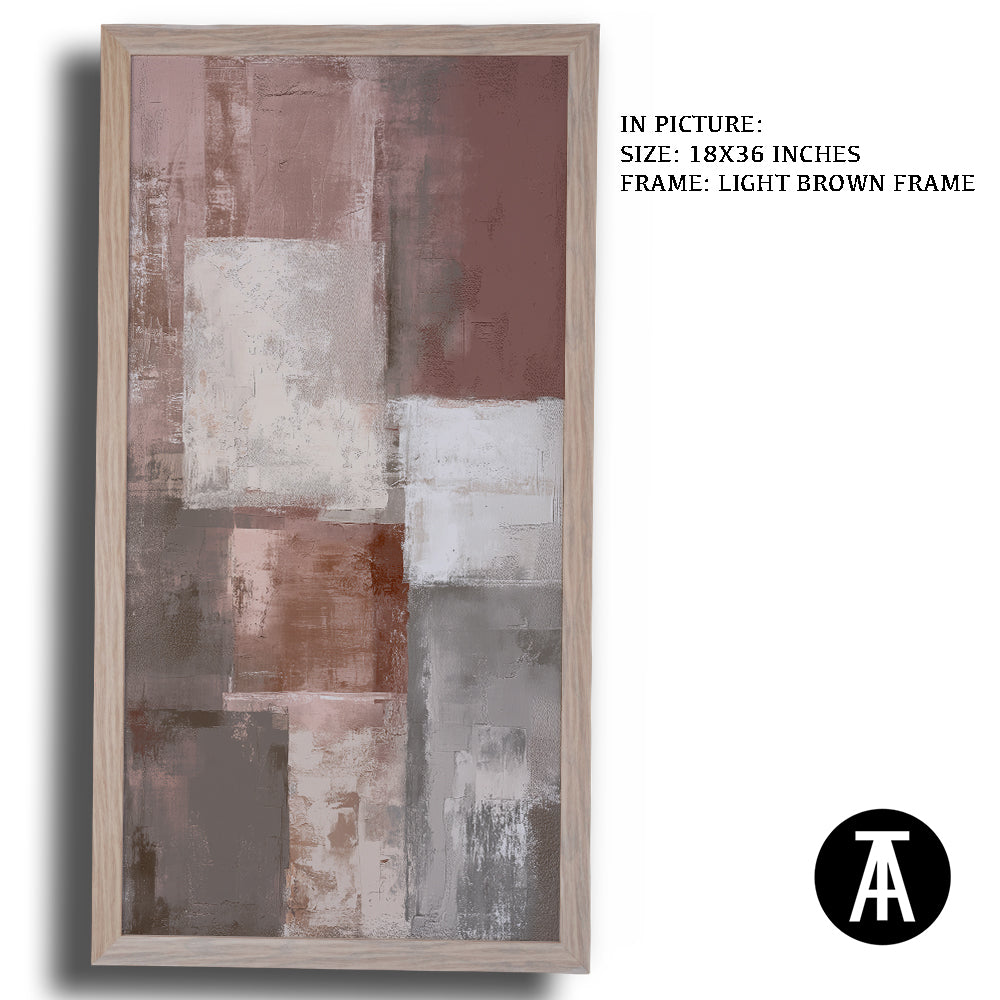 Artwork in Light Brown Frame