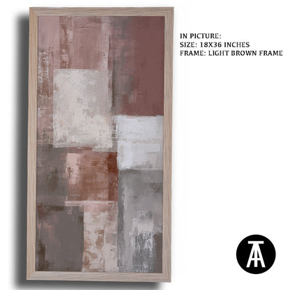 Artwork in Light Brown Frame