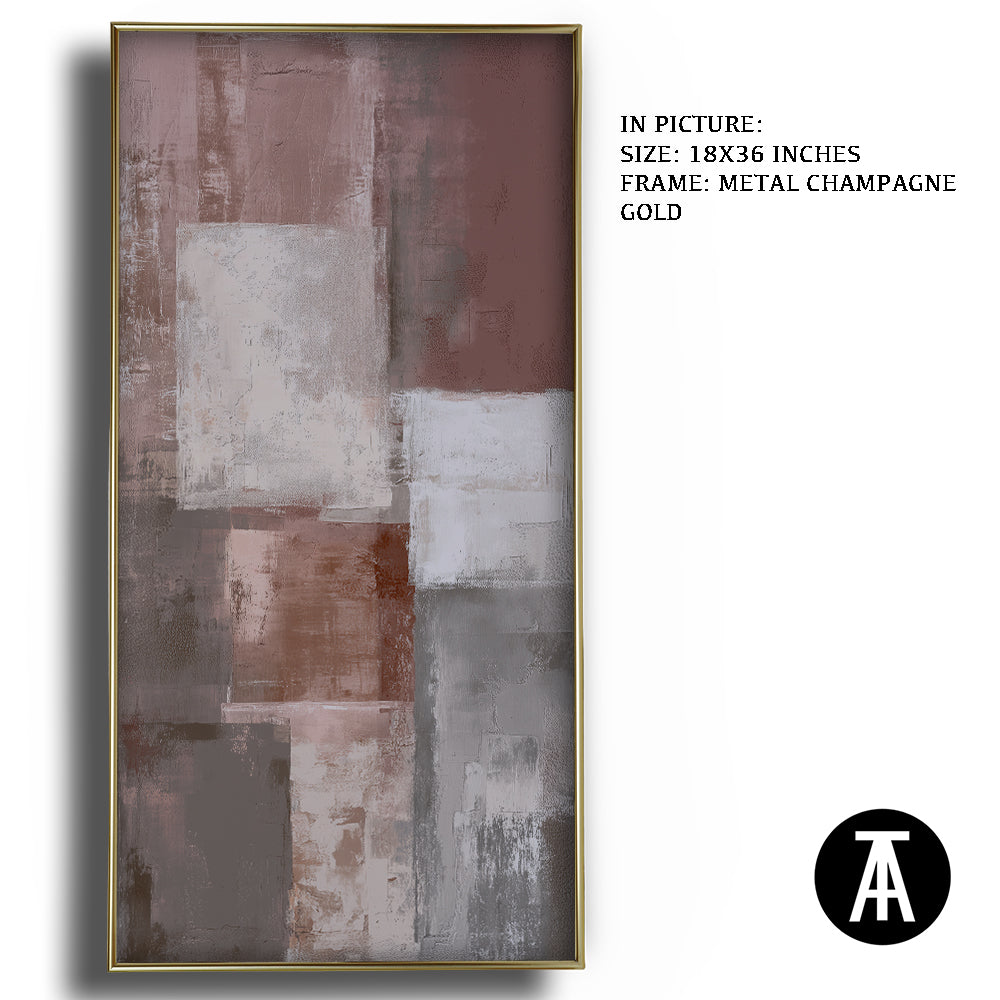 Artwork in Metal Champagne Gold Frame