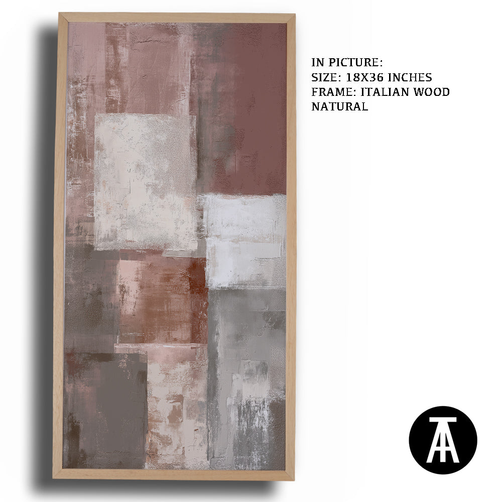 Artwork in Natural Wood Frame