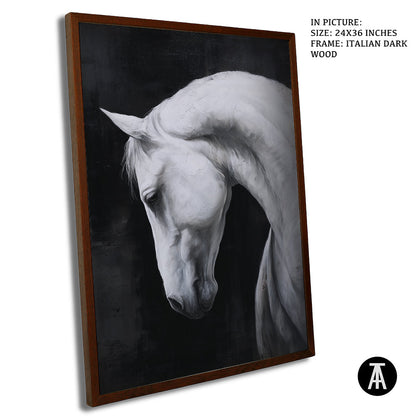 Artwork in Dark Wood Frame