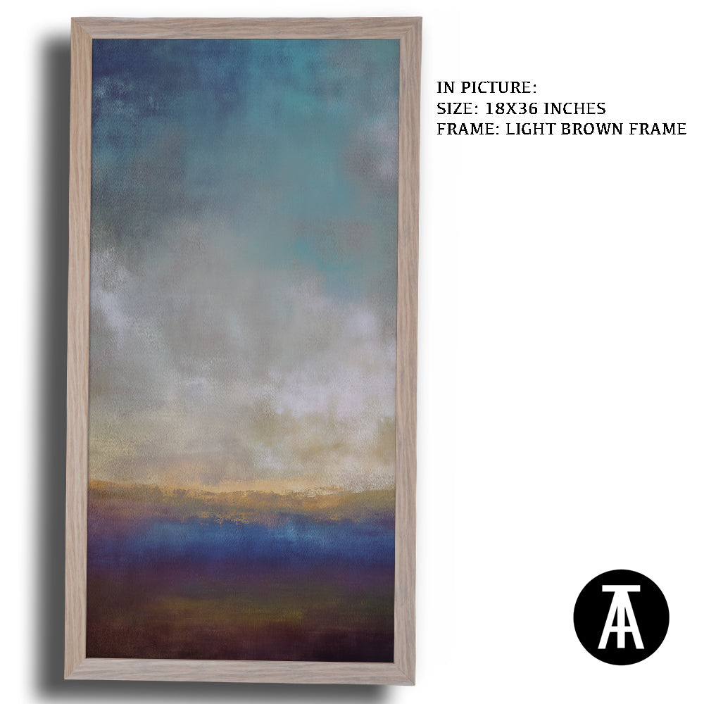 Artwork in Light Brown Frame