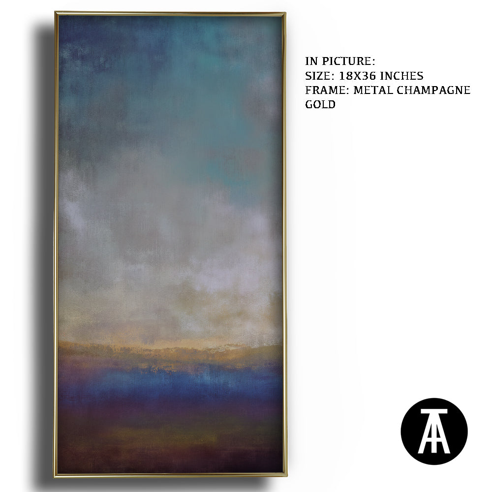 Artwork in Metal Champagne Gold Frame