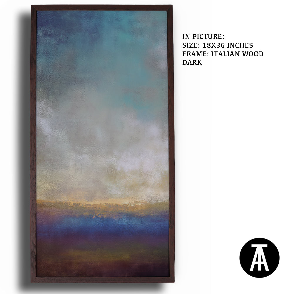 Artwork in Dark Wood Frame