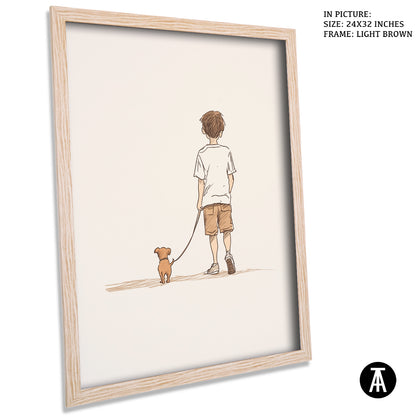 Sample Artwork in Light Brown Frame