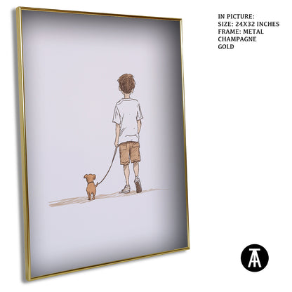 Sample Artwork in Champagne gold Metal Frame