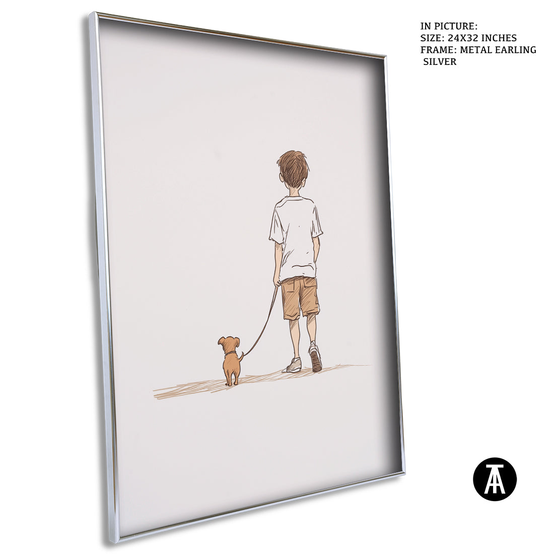 Sample Artwork in Earling Silver Metal Frame