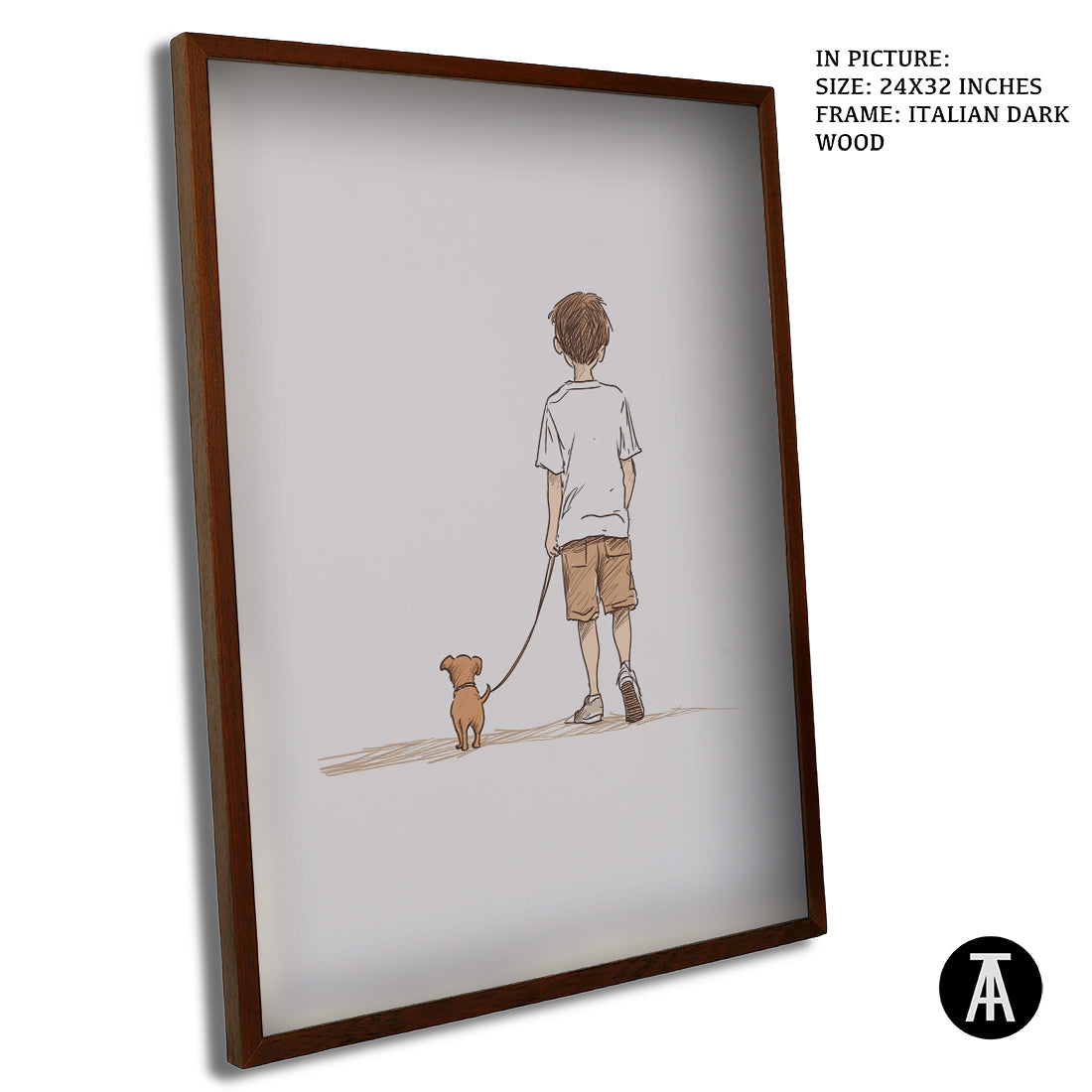 Sample Artwork in Italian Wood Framing Dark