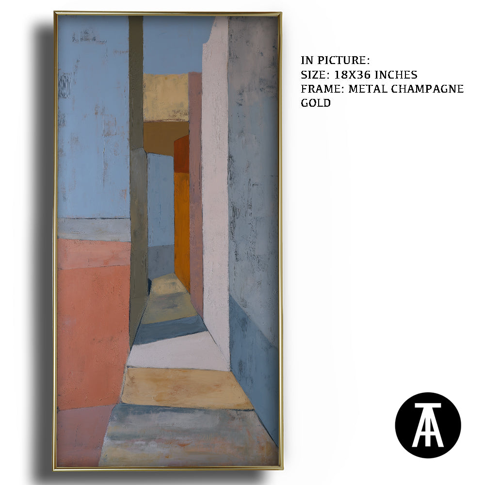 Artwork in Metal Champagne Gold Frame