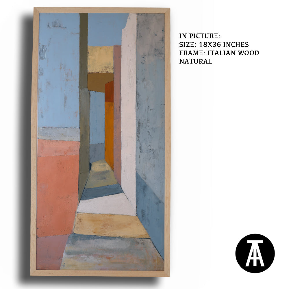 Artwork in Natural Wood Frame