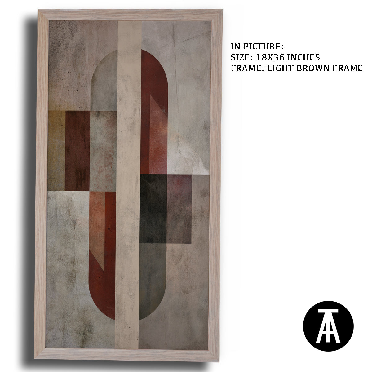 Artwork in Dark Brown Frame