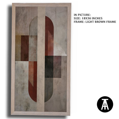 Artwork in Dark Brown Frame