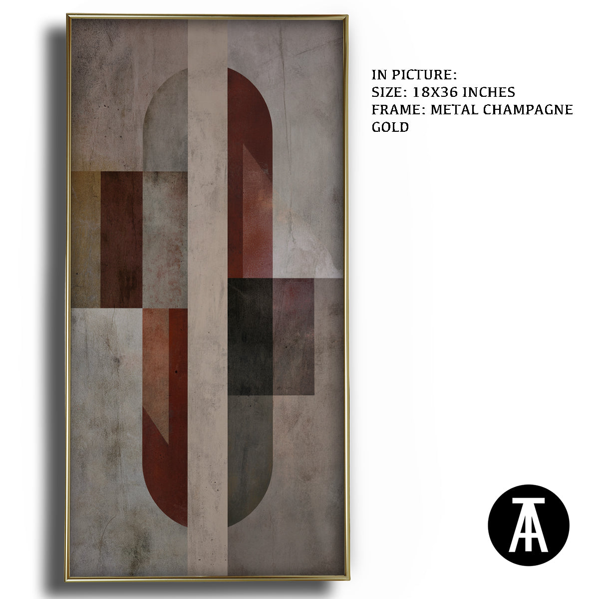 Artwork in Light Brown Frame