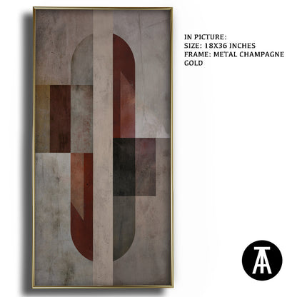 Artwork in Light Brown Frame