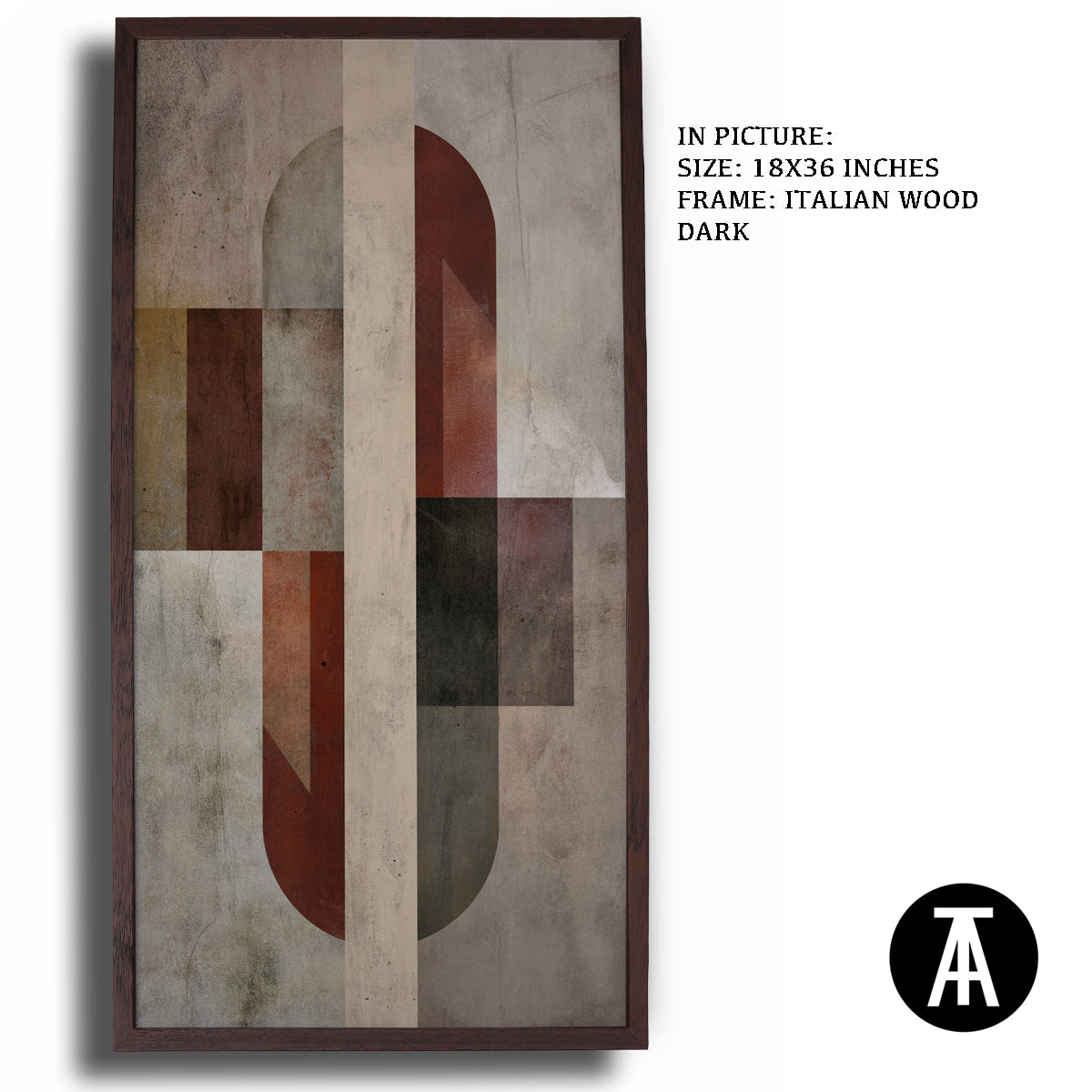 Artwork in Natural Wood Frame