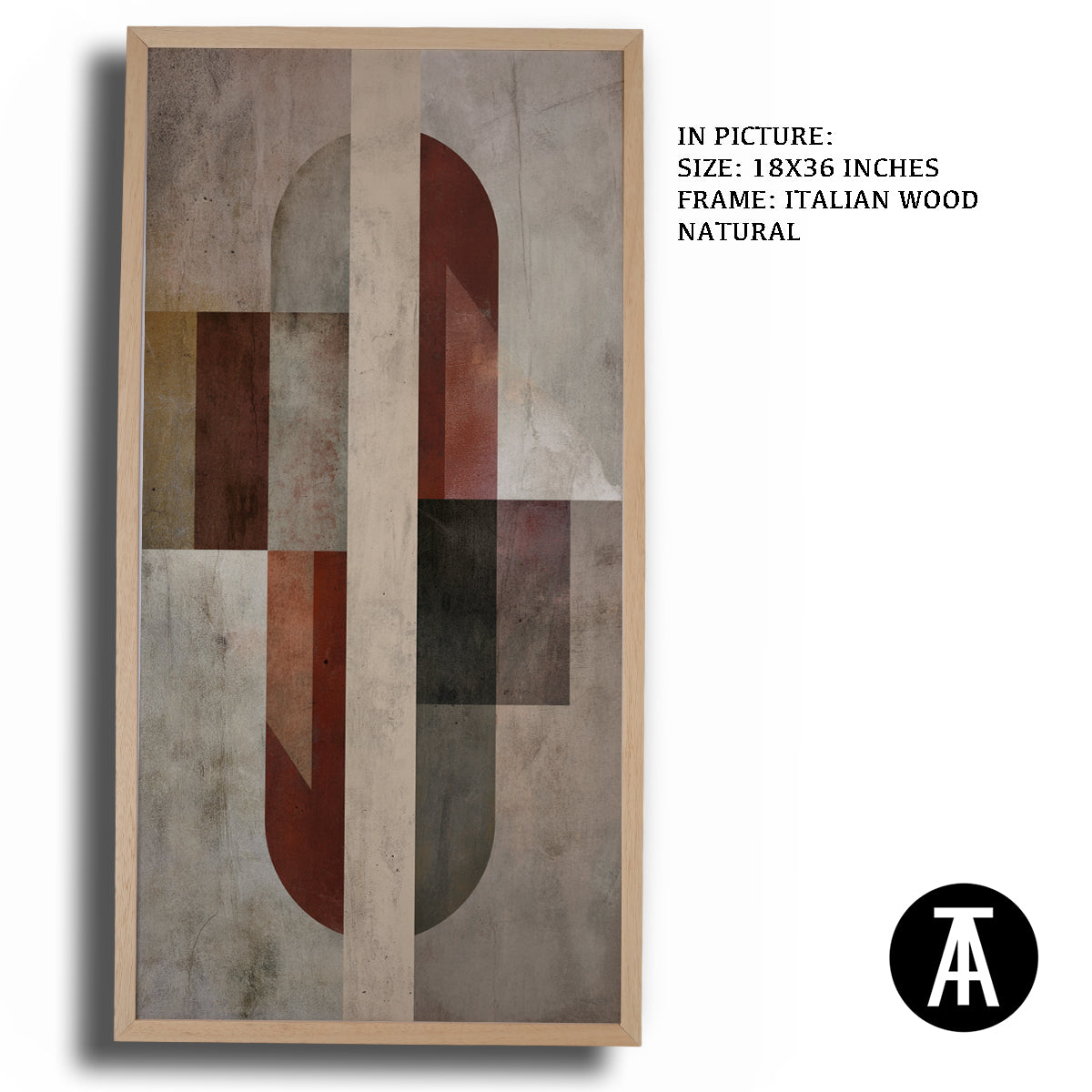 Artwork in Dark Wood Frame